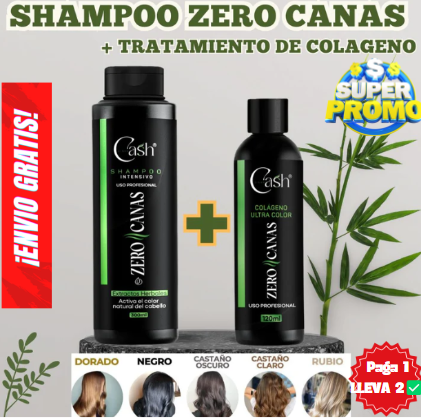 Shampoo Zero Canas + TRATAMIENTO DE COLAGENO GRATIS🎁